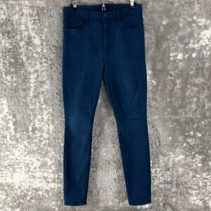 Mother Size 30 High Waisted Looker Denim Casual Jeans Blue Button Zip Pants